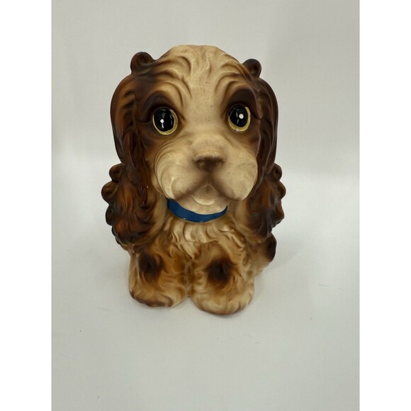 Norleans Cocker Spaniel Bank Puppy Ceramic Dog Bank Figurine Vintage Collectible - Picture 9 of 16
